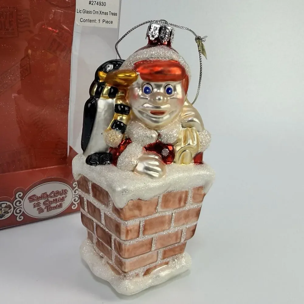 Vtg Rankin & Bass Santa Claus is Coming to Town Kris Kringle Chimney Ornament